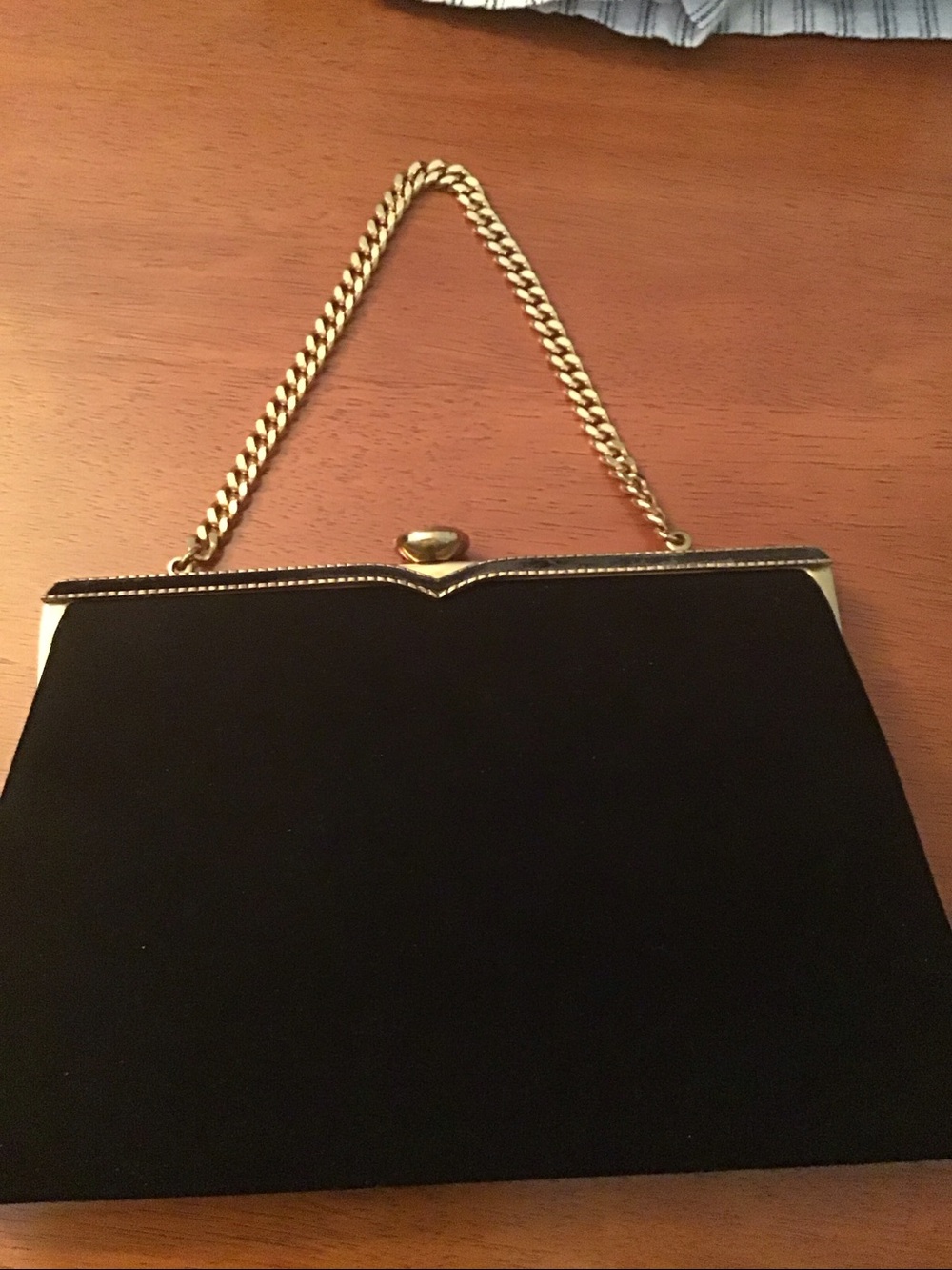 Vintage Black suede Coblentz Purse with Accessories